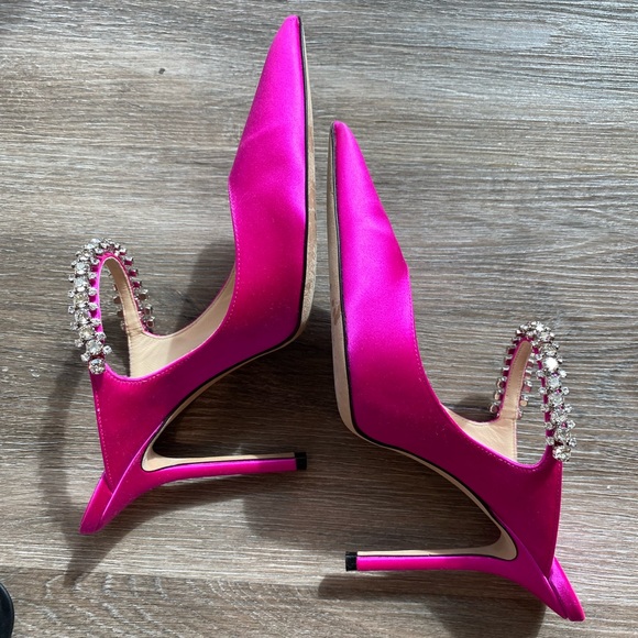 Jimmy Choo Bing100 in pink satin - Picture 3 of 4